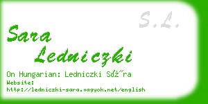 sara ledniczki business card